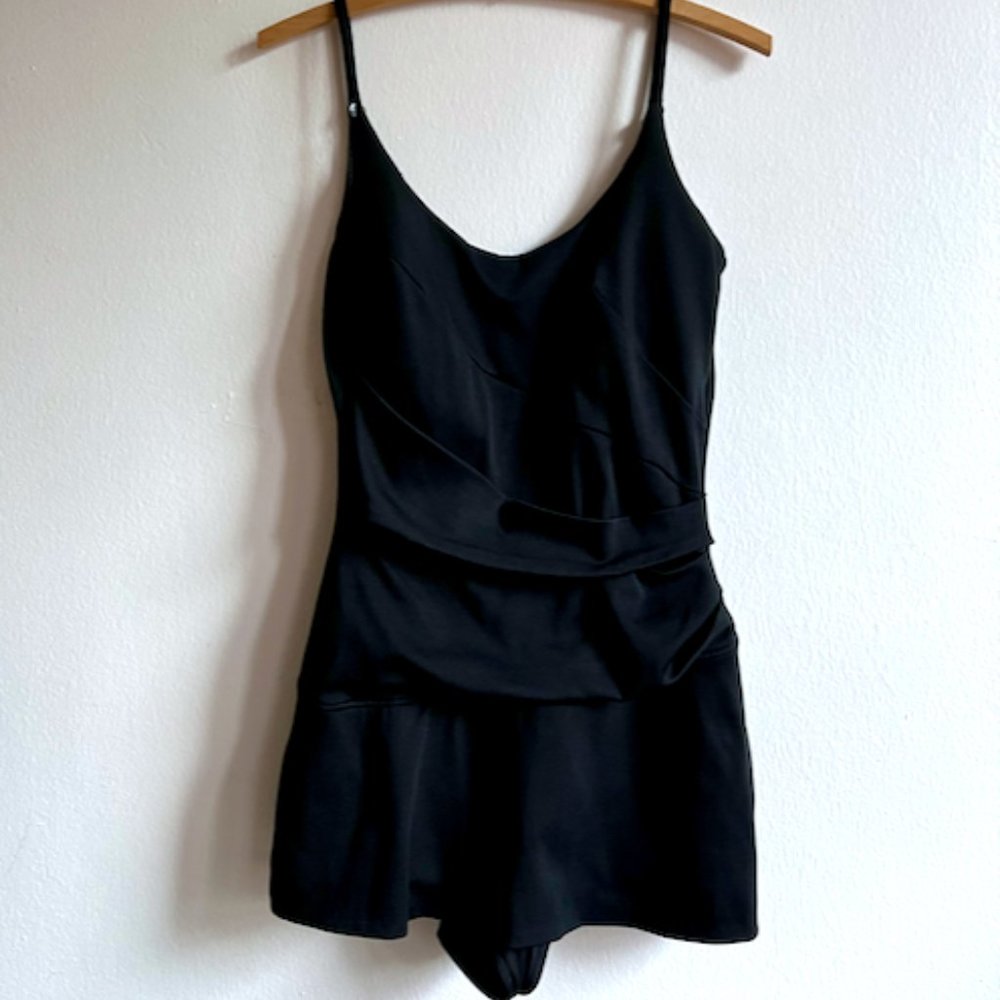 Vintage Black Elizabeth Stewart Swimsuit with Flare Skirt